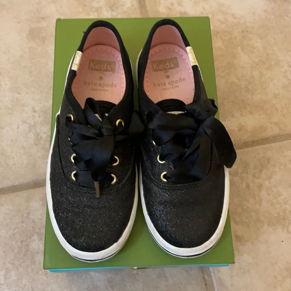 Kate Spade for Keds Girls 10.5 black glitter